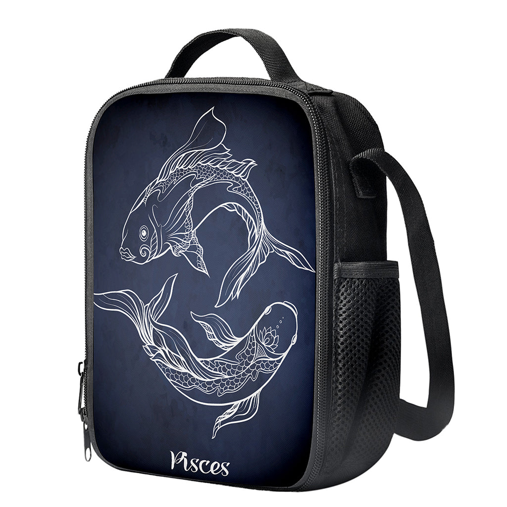 Astrology Pisces Sign Print Crossbody Lunch Bag