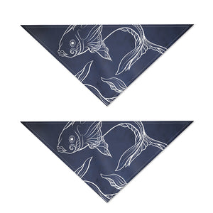 Astrology Pisces Sign Print Dog Bandana