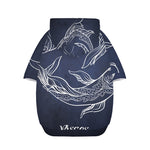 Astrology Pisces Sign Print Dog Zip Up Hoodie