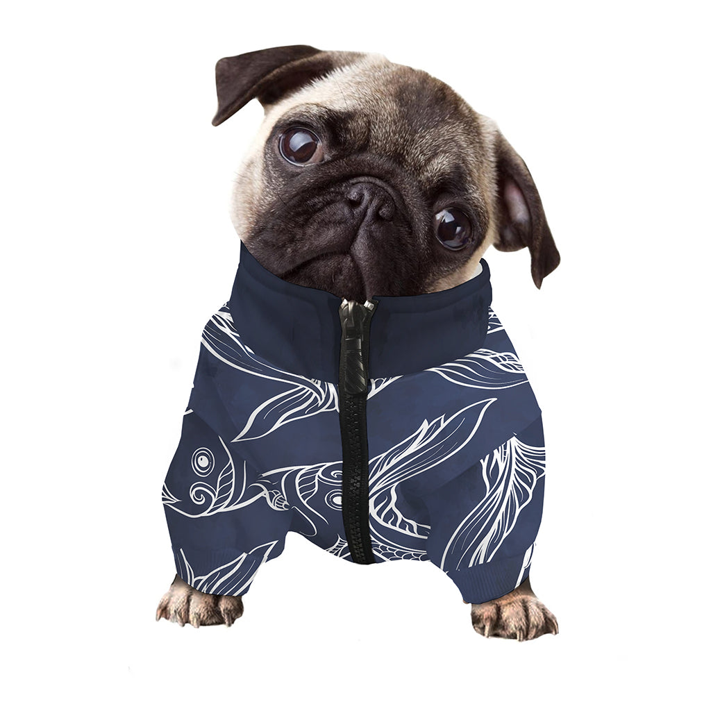 Astrology Pisces Sign Print Dog Zip Up Jacket