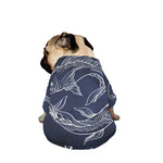 Astrology Pisces Sign Print Dog Zip Up Jacket
