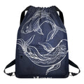 Astrology Pisces Sign Print Drawstring Backpack