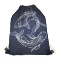 Astrology Pisces Sign Print Drawstring Bag