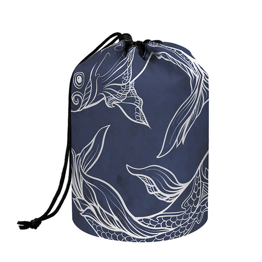 Astrology Pisces Sign Print Drawstring Makeup Bag