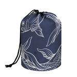 Astrology Pisces Sign Print Drawstring Makeup Bag