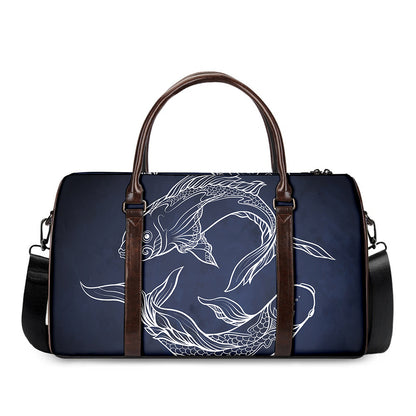 Astrology Pisces Sign Print Duffle Bag