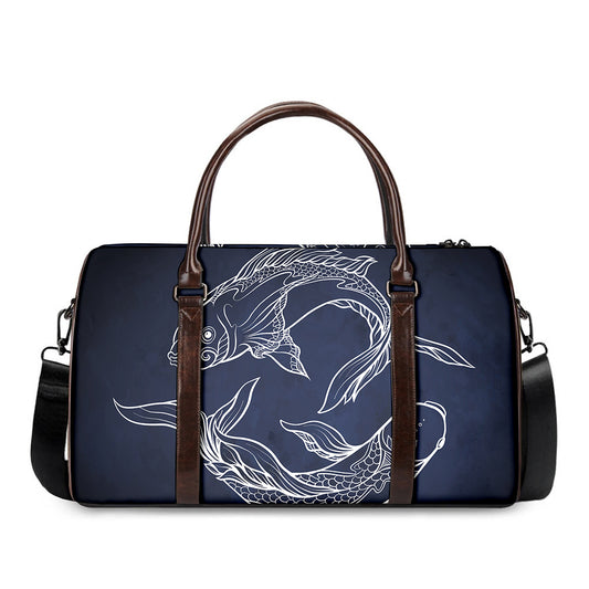 Astrology Pisces Sign Print Duffle Bag