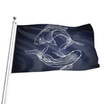 Astrology Pisces Sign Print Flag