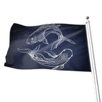 Astrology Pisces Sign Print Flag