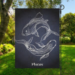 Astrology Pisces Sign Print Garden Flag