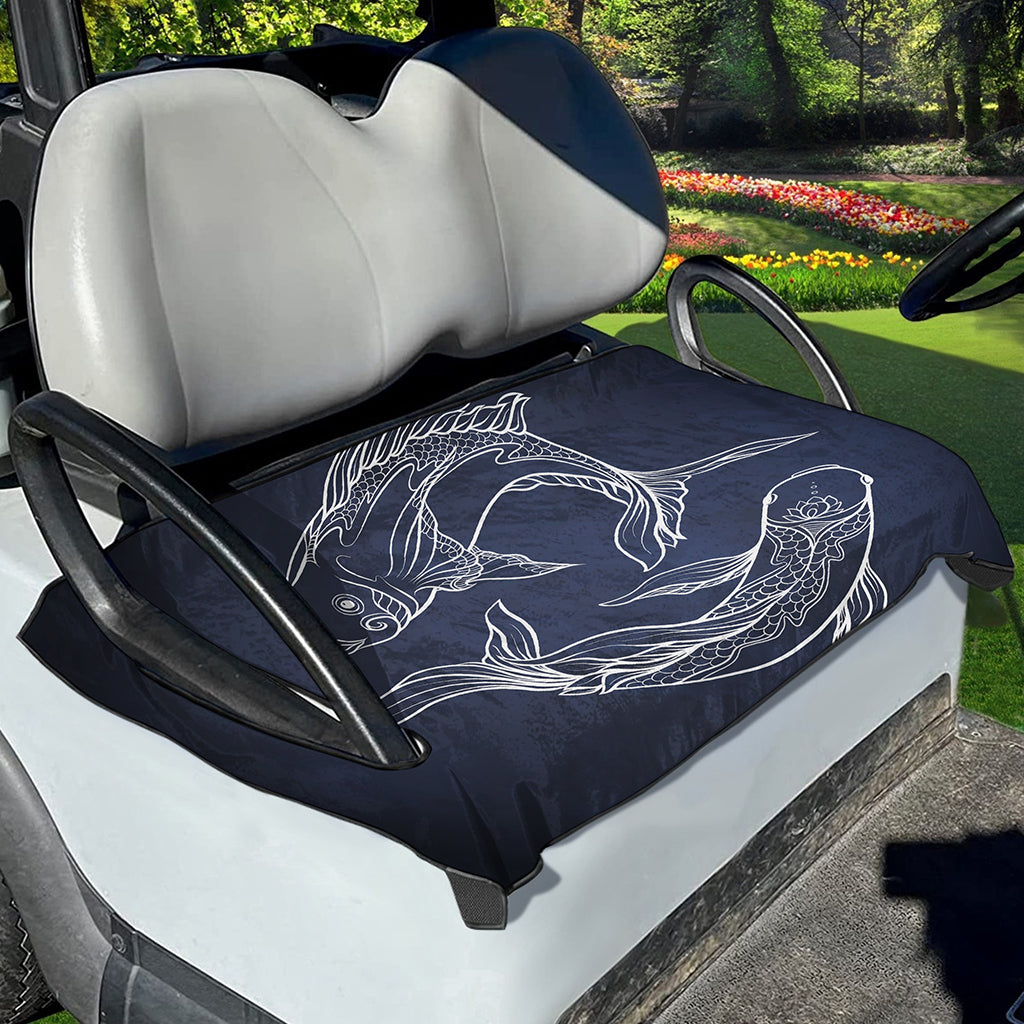 Astrology Pisces Sign Print Golf Cart Seat Cover