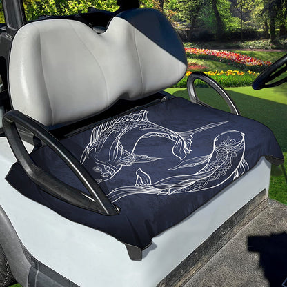 Astrology Pisces Sign Print Golf Cart Seat Cover