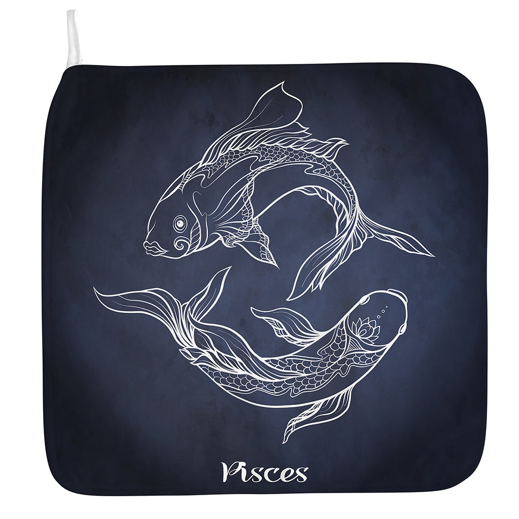 Astrology Pisces Sign Print Hand Towel