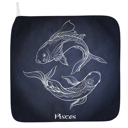Astrology Pisces Sign Print Hand Towel