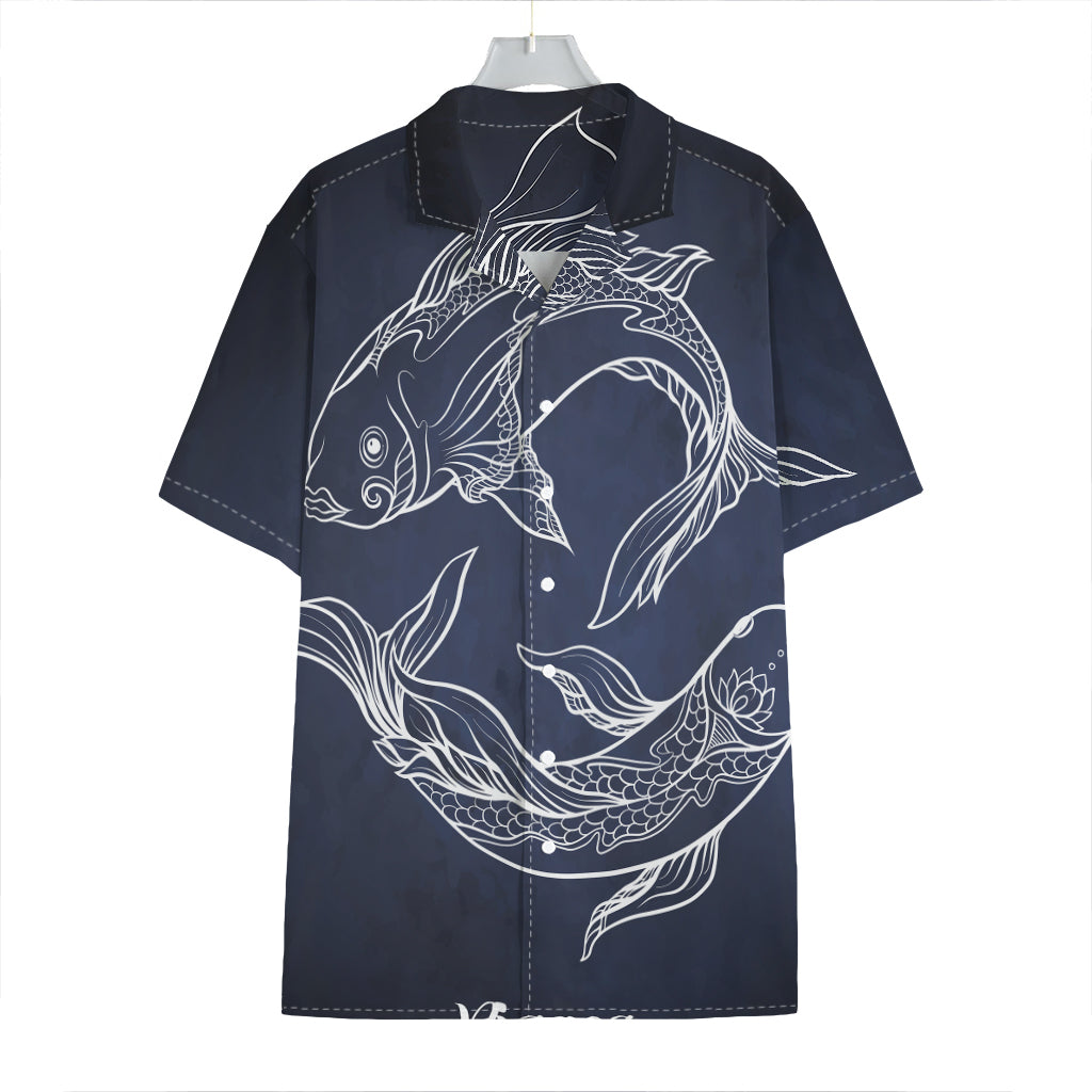 Astrology Pisces Sign Print Hawaiian Shirt