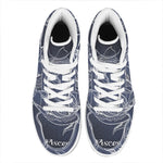 Astrology Pisces Sign Print High Top Leather Sneakers