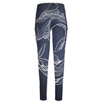 Astrology Pisces Sign Print High-Waisted Pocket Leggings