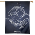 Astrology Pisces Sign Print House Flag