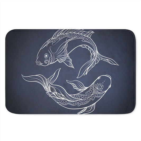 Astrology Pisces Sign Print Indoor Door Mat