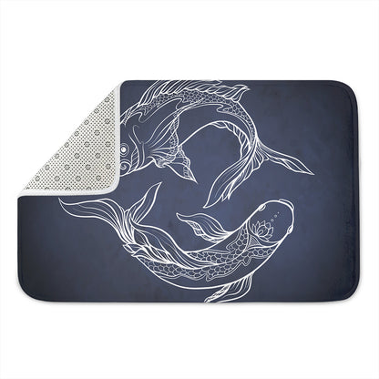 Astrology Pisces Sign Print Indoor Door Mat