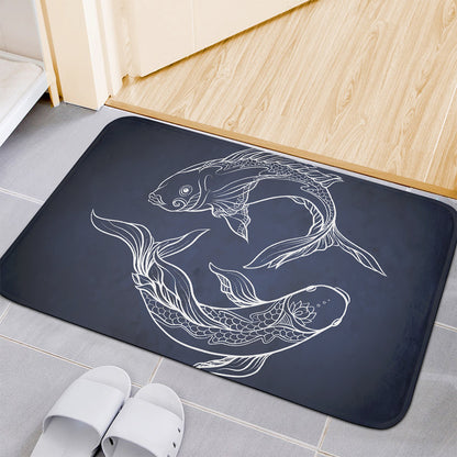 Astrology Pisces Sign Print Indoor Door Mat