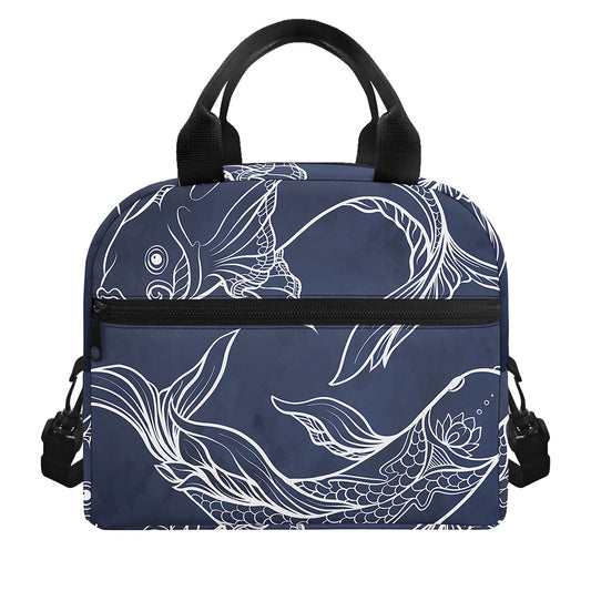 Astrology Pisces Sign Print Insulated Lunch Bag