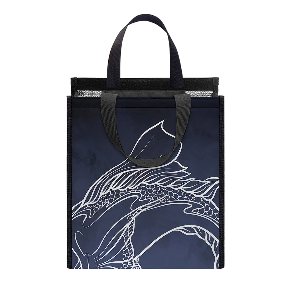 Astrology Pisces Sign Print Insulated Lunch Tote