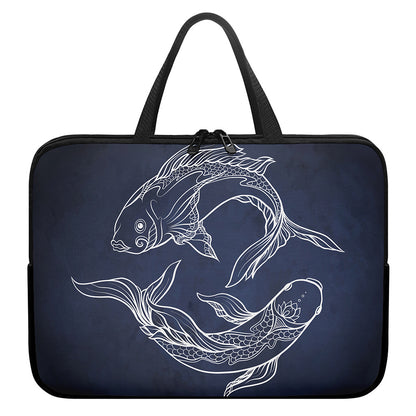 Astrology Pisces Sign Print Laptop Sleeve With Handle