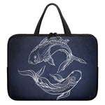 Astrology Pisces Sign Print Laptop Sleeve With Handle