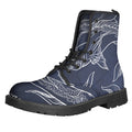 Astrology Pisces Sign Print Lace-Up Boots