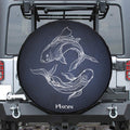 Astrology Pisces Sign Print Leather Spare Tire Cover