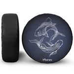 Astrology Pisces Sign Print Leather Spare Tire Cover