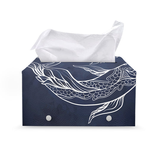 Astrology Pisces Sign Print Leather Tissue Box Cover