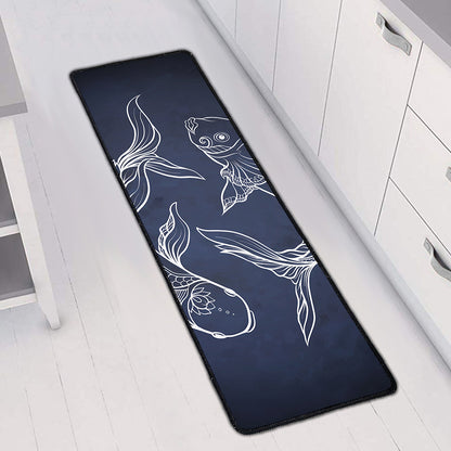 Astrology Pisces Sign Print Long Kitchen Mat