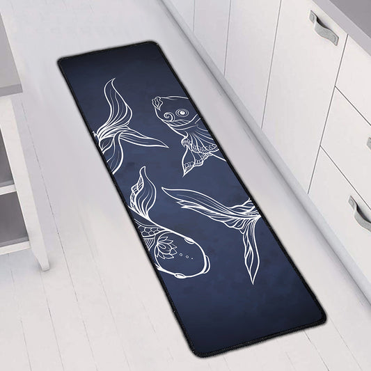 Astrology Pisces Sign Print Long Kitchen Mat