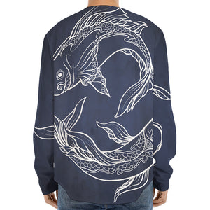 Astrology Pisces Sign Print Long Sleeve Baseball Jersey