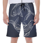 Astrology Pisces Sign Print Men's Beach Shorts