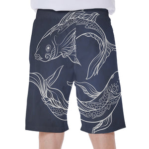 Astrology Pisces Sign Print Men's Beach Shorts