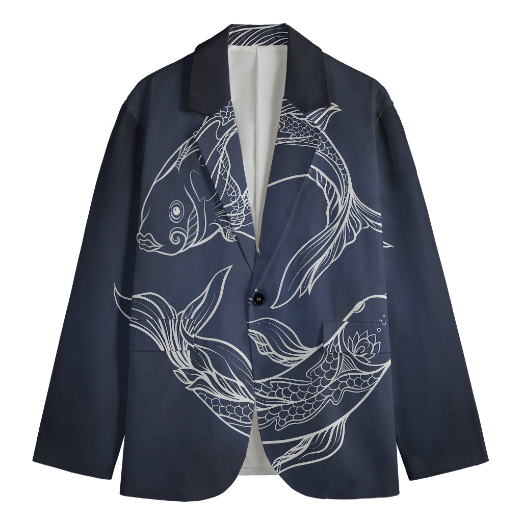 Astrology Pisces Sign Print Men's Blazer