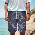 Astrology Pisces Sign Print Men's Cargo Shorts