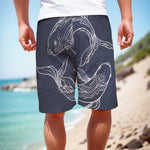 Astrology Pisces Sign Print Men's Cargo Shorts