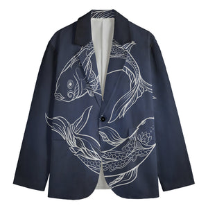 Astrology Pisces Sign Print Men's Cotton Blazer