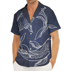 Astrology Pisces Sign Print Men's Deep V-Neck Shirt