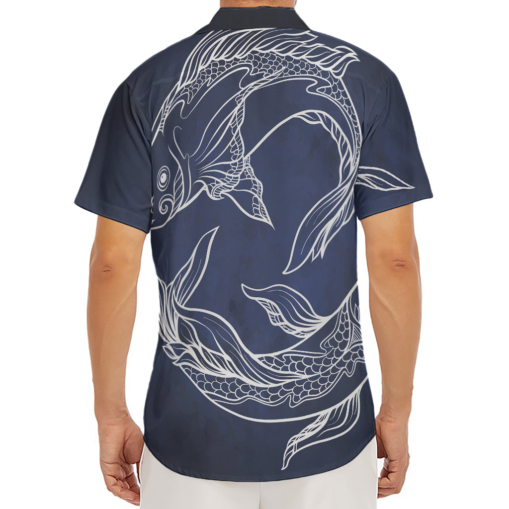 Astrology Pisces Sign Print Men's Deep V-Neck Shirt