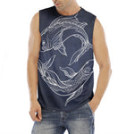 Astrology Pisces Sign Print Men's Fitness Tank Top