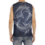 Astrology Pisces Sign Print Men's Fitness Tank Top