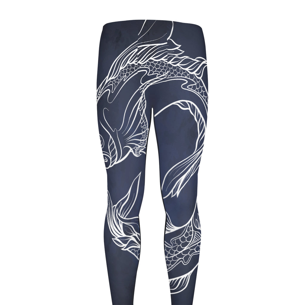 Astrology Pisces Sign Print Men's leggings