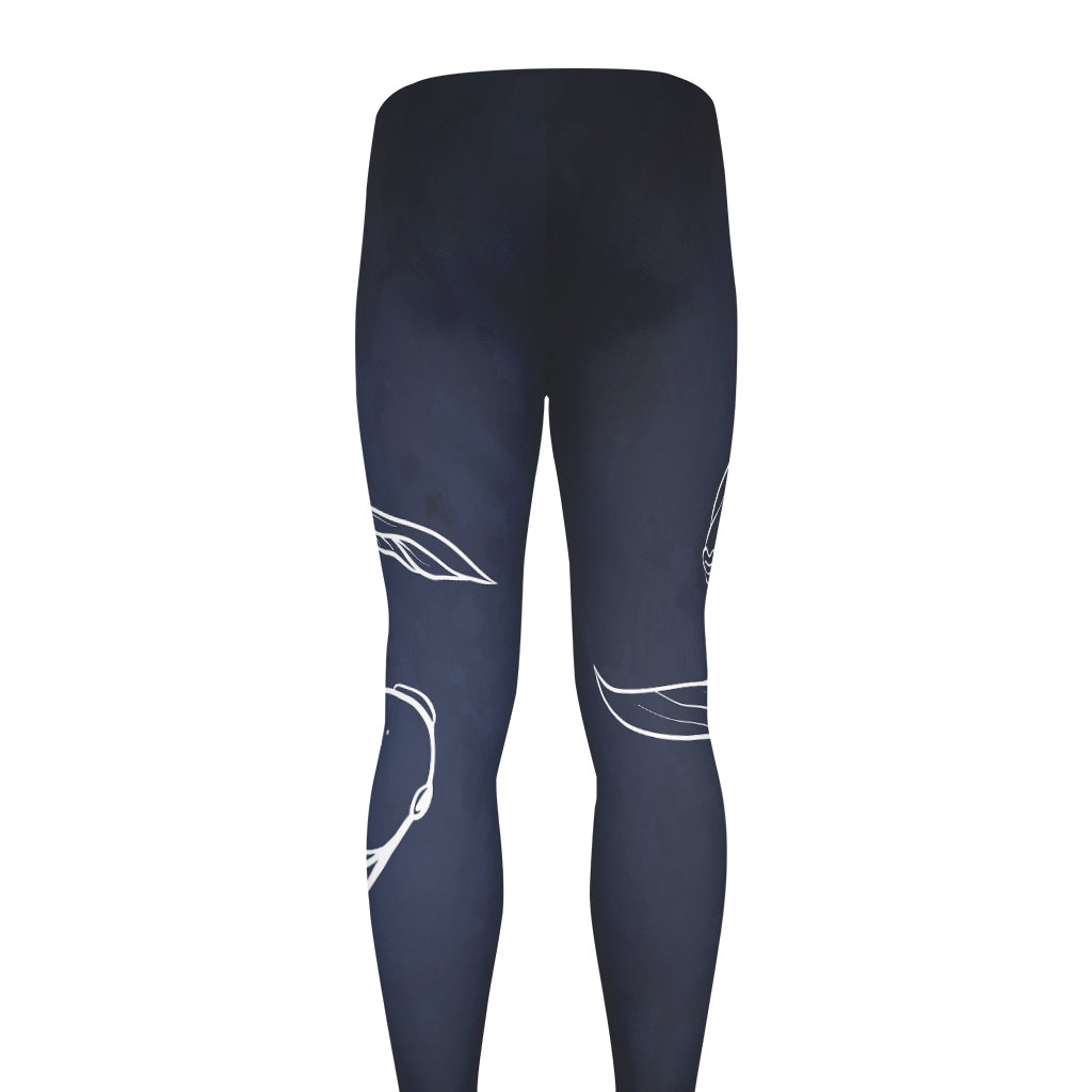 Astrology Pisces Sign Print Men's leggings