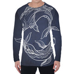 Astrology Pisces Sign Print Men's Long Sleeve T-Shirt