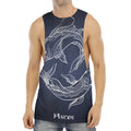 Astrology Pisces Sign Print Men's Muscle Tank Top
